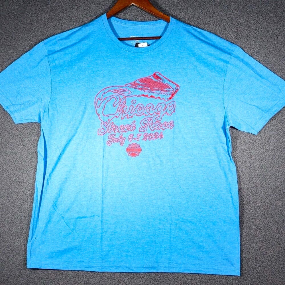 Nascar Chicago Street Race July 6-7 2024 Shirt Blue Pizza